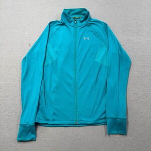 Under Armour Track Jacket Women's Medium Blue AllSeasonGear Semi-Fitted Athletic